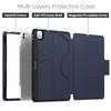 For iPad Pro 13 (2025)/13 (2024) Shockproof Case PC+TPU+PU U-Shape Stand Tablet Cover with Card Slots