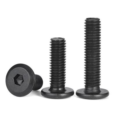 Black Hex Socket Flat Head Screws for Children's Bed - Chamfered M4 M5 M6 M8