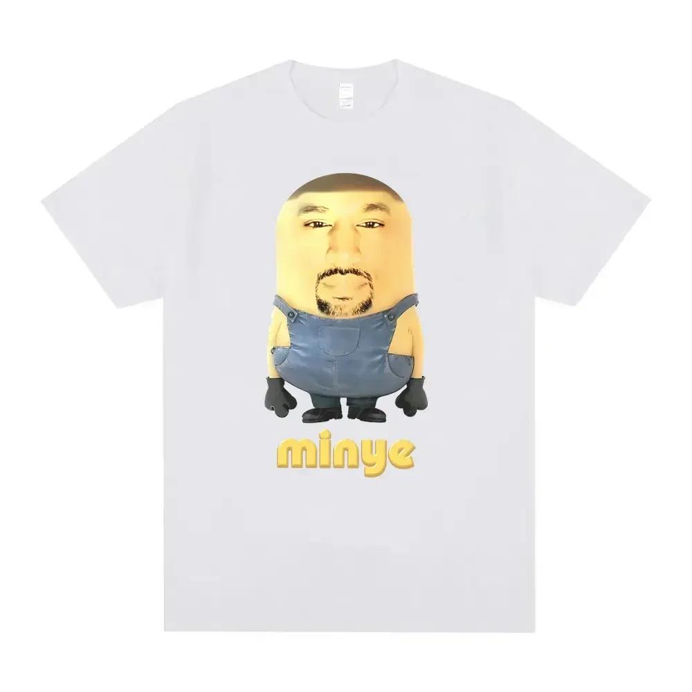 

Rapper Kanye West Minye Funny Meme T Shirt Women Hip Hop Vintage Oversized Tshirt Women s Casual Short Sleeve T-shirts Fashion M бежевий