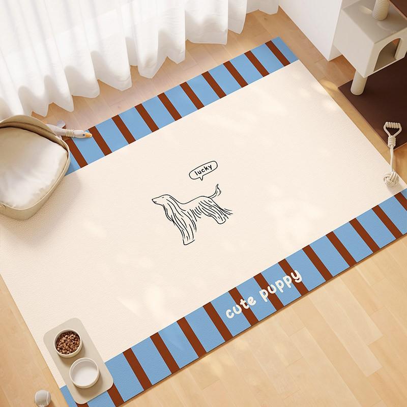 Cartoon Pet Rug Waterproof Stain Resistant Easy Clean Floor Mat Dogs Cats Living Room