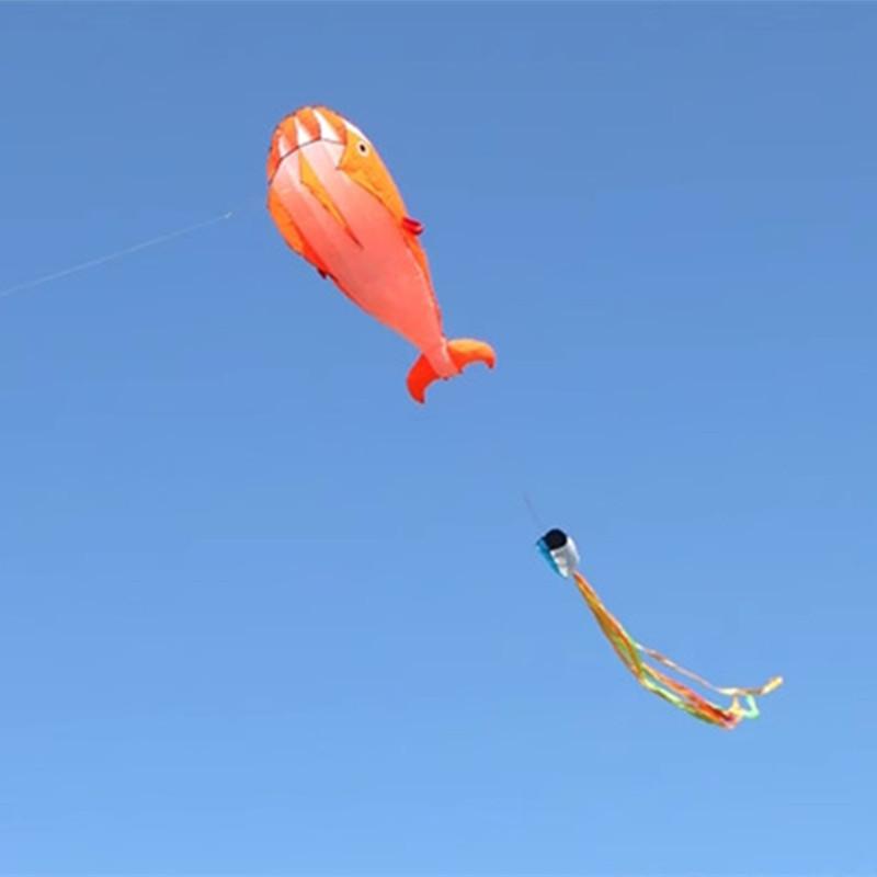 Enkellinjet Stor Hval/Delfin Drage God Flygende Plast Flygeleke Myk Drage Utendørs Moro Sport