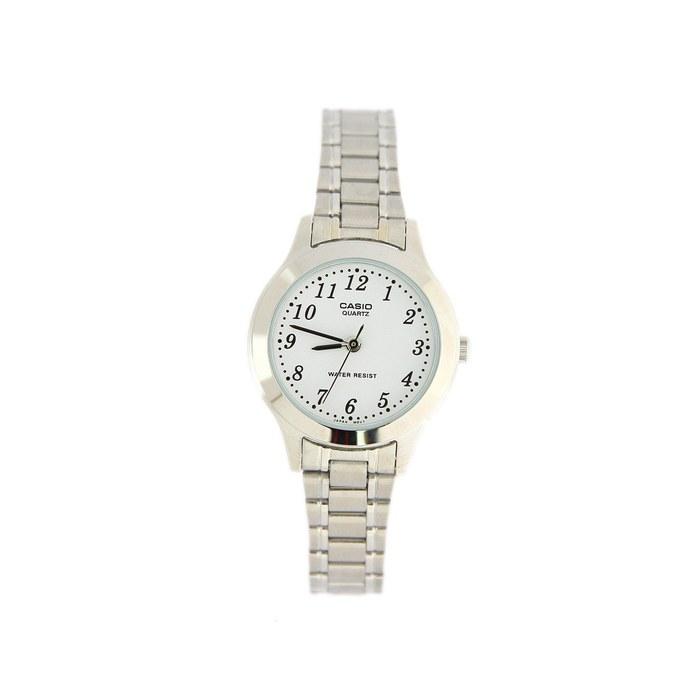 Casio LTP1128A-7B Women s Metal Fashion Analog Easy Reader Quartz Watch, White Dial, Silver