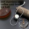 Keep Drinks Cold Espresso Chilling Ball with Holder Keep Flavorful Stainless Steel Frozen Ball Reusable Professional