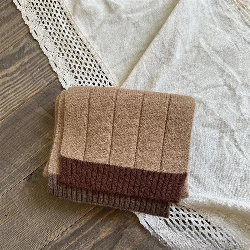 

Вязаный шарф Майяра для детей, зимний, для мальчиков и девочек, длинный, в стиле ретро, теплый, эластичный, приятный для кожи шарф, детская одежда, аксессуары POLYESTER