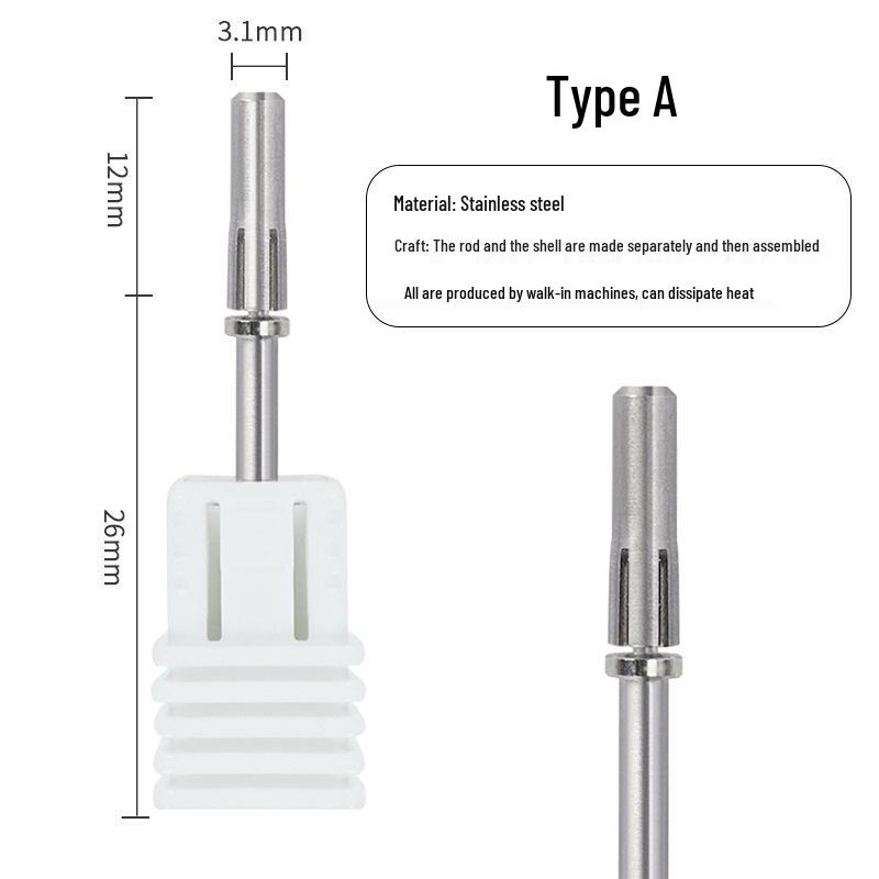 Premium Cross-Border Nail Sanding Band with 2.35mm Shaft - Gold & Silver Available