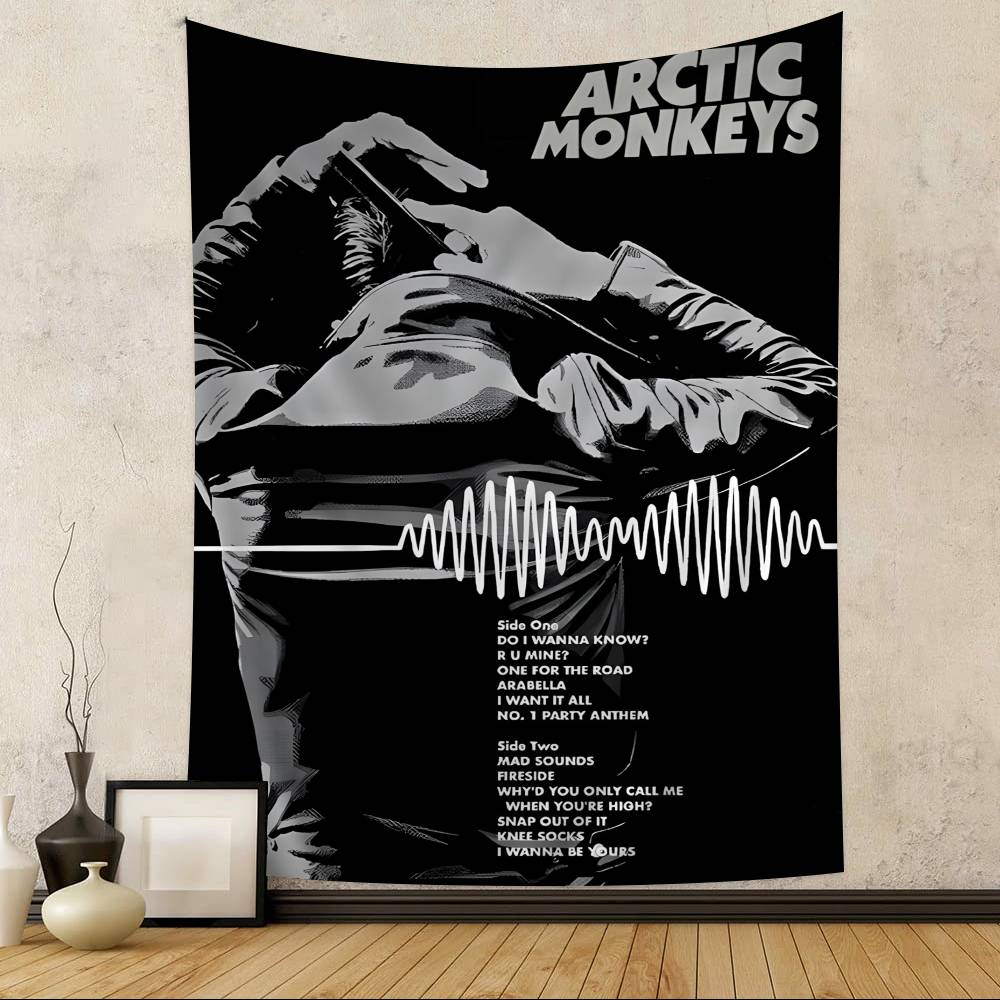 Vintage Arctic Monkeys Rock Band Music Printed Large Wall Tapestry Art Science Fiction Room Home Decor Decor Blanket