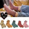 Children's Mid-Calf Cotton Socks - Autumn/Winter Sports & Casual Japanese Style