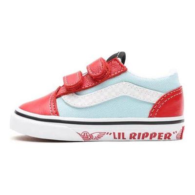 Se Bikes X  Old Skool Low Top Baby Sneakers Red Blue VN0A38JN3U8
