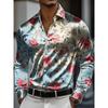 Men's Shirt 3D Vintage Chain Print Polyester Fabric Outdoor Street Long Sleeve Button Clothing Fashion Street Style Design