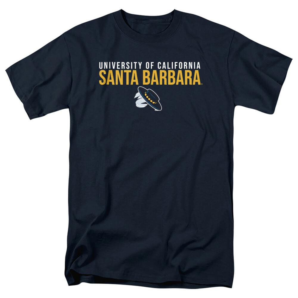 University of California Santa Barbara Adult T-Shirt Stacked, Navy, S-5XL S разноцветный