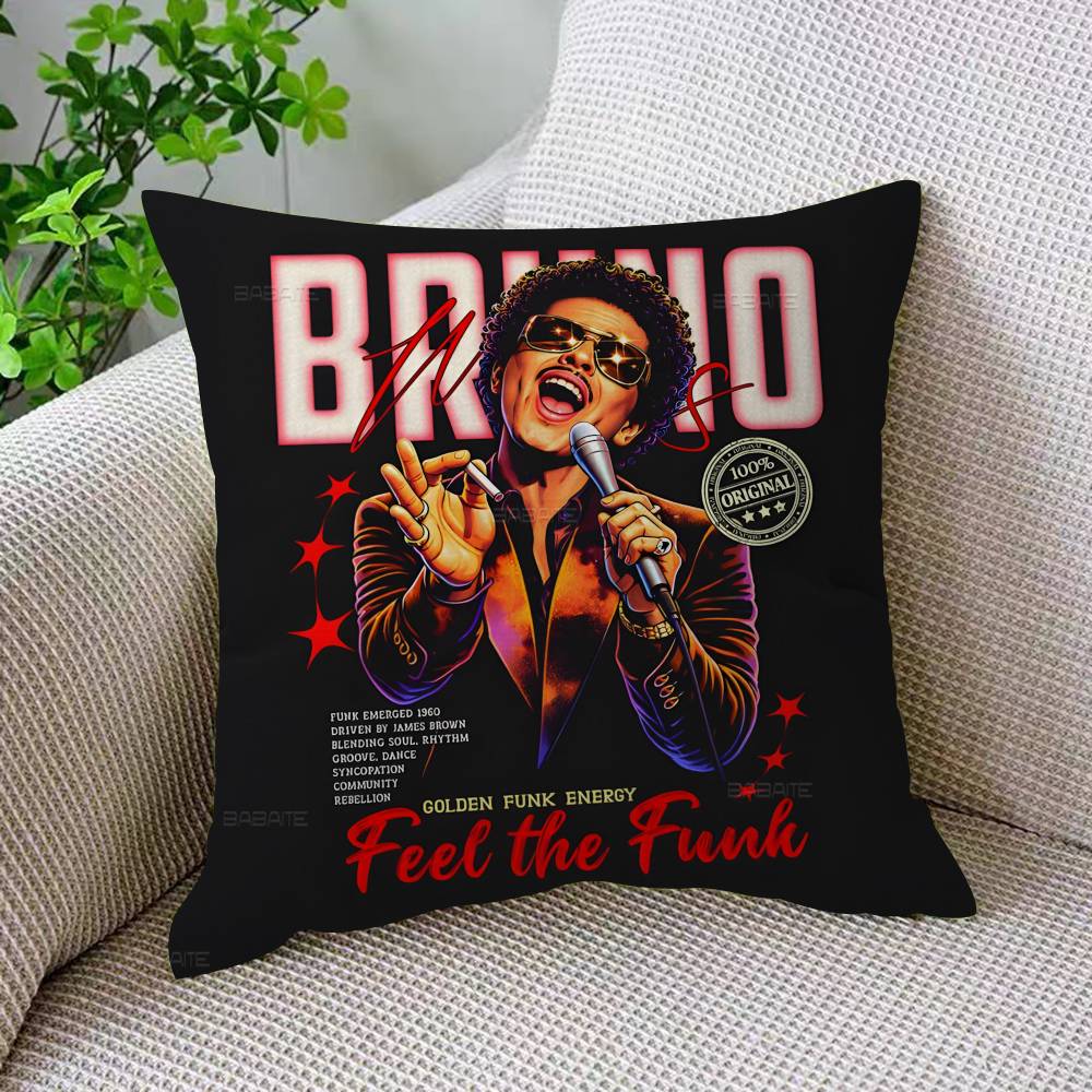 Miyan Bbruno Mars Kissenbezüge Cartoon Sofa Dekorative Heim Doppelseitiger Druck Kurzer Plüsch Niedlicher Kissenbezug