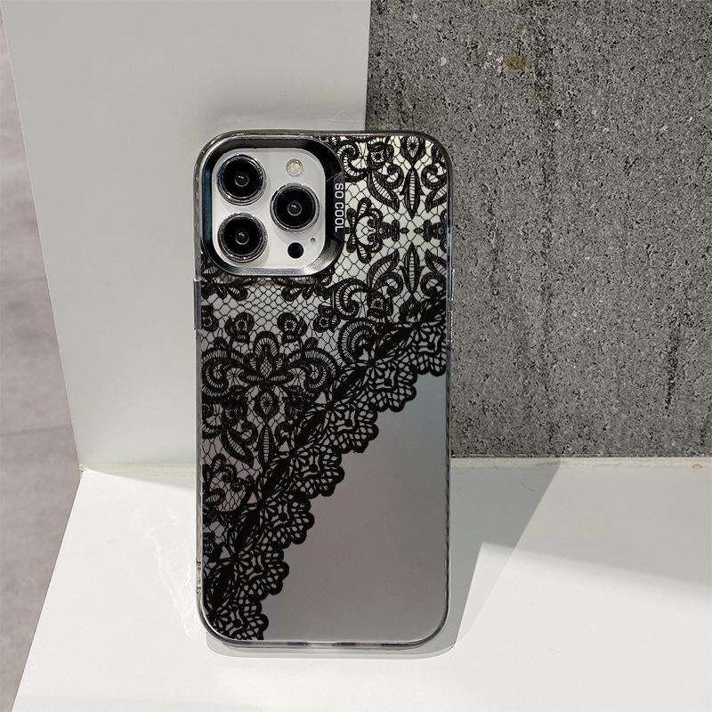 

Black Lace for Apple 15 New 14plus Matte 13 Premium Protective Cover 11promax Phone Case For iPhone11