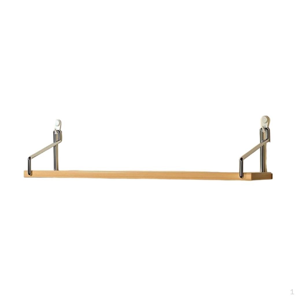 Floating Shelf Wood Metal Wall Simple Decorative Storage Mounted for Dorm