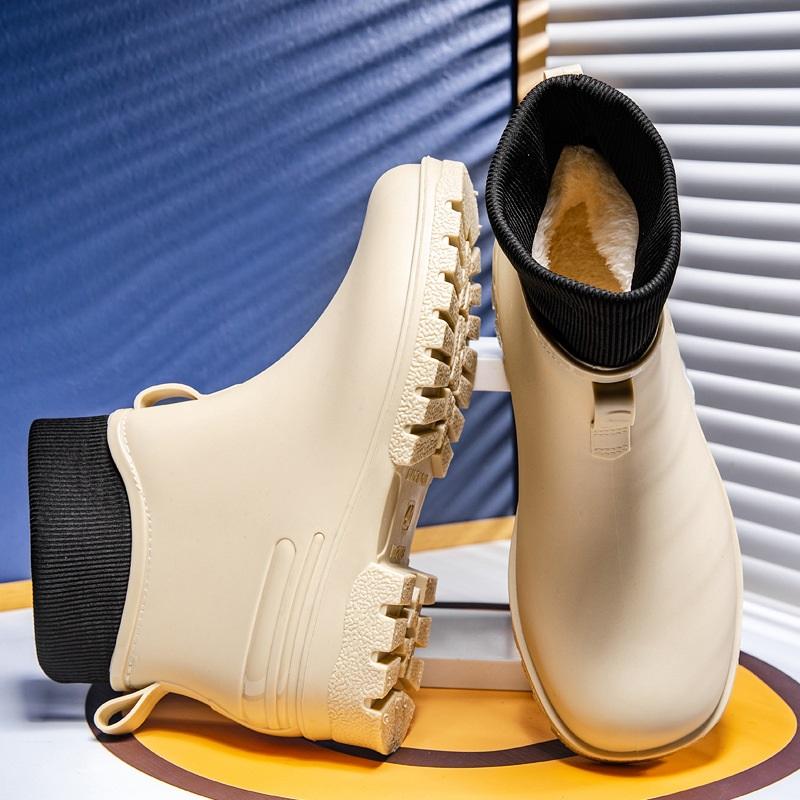 Short Rain Boots Waterproof Non-slip Ankle Rubber Shoes For Outdoor Work Kitchen