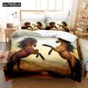 Set Biancheria da Letto 3D Il Cavallo Set Copripiumino con Federa Singolo Matrimoniale Queen King Biancheria da Letto