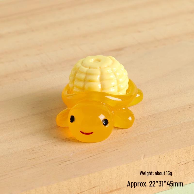 Lebendiger 3D Leuchtende Schildkröte Harz Dekor - Obst & Gemüse Thema