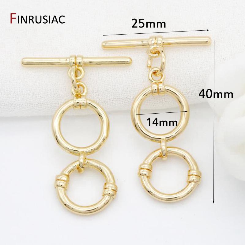 14K Gold Plated Toggle Clasps Hooks For Bracelets Necklace Making Jewelry Supplies 2026 New Design OT Clasps Accessories