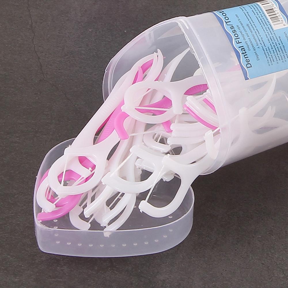 40pcs/box  Dental Floss Dental Cleaning Tooth Stick 7.5cm Floss Pick Interdental Brush Dental Flosser Teeth Cleansing Tools