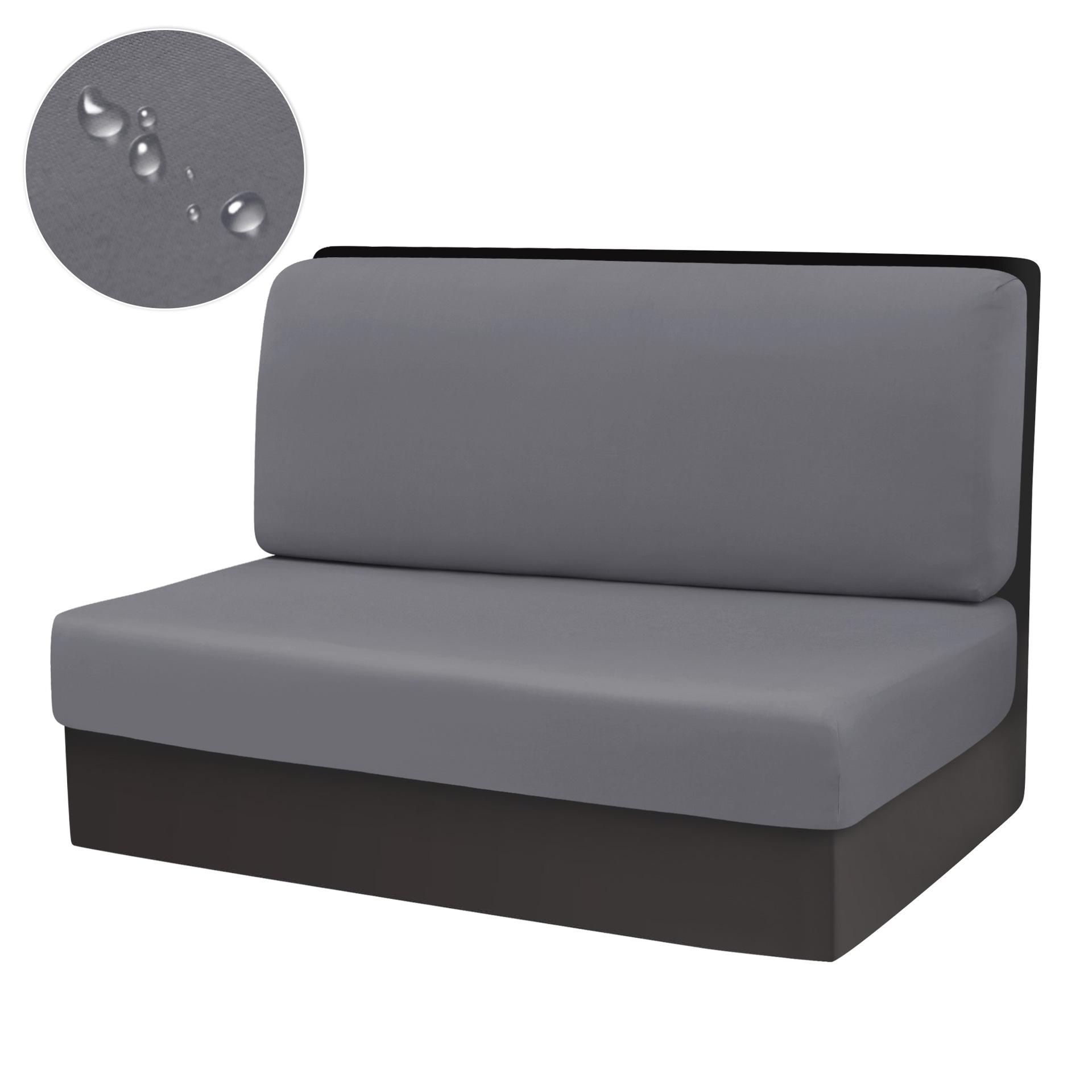 

Waterproof Milk Silk Elastic RV Special Sofa Seat Cushion Cover Thickened Wear-resistant Non-slip Cover Cover Easy To Disassemble and Wash a set (1 backrest cover + 1 seat cushion cover) темно-сірий