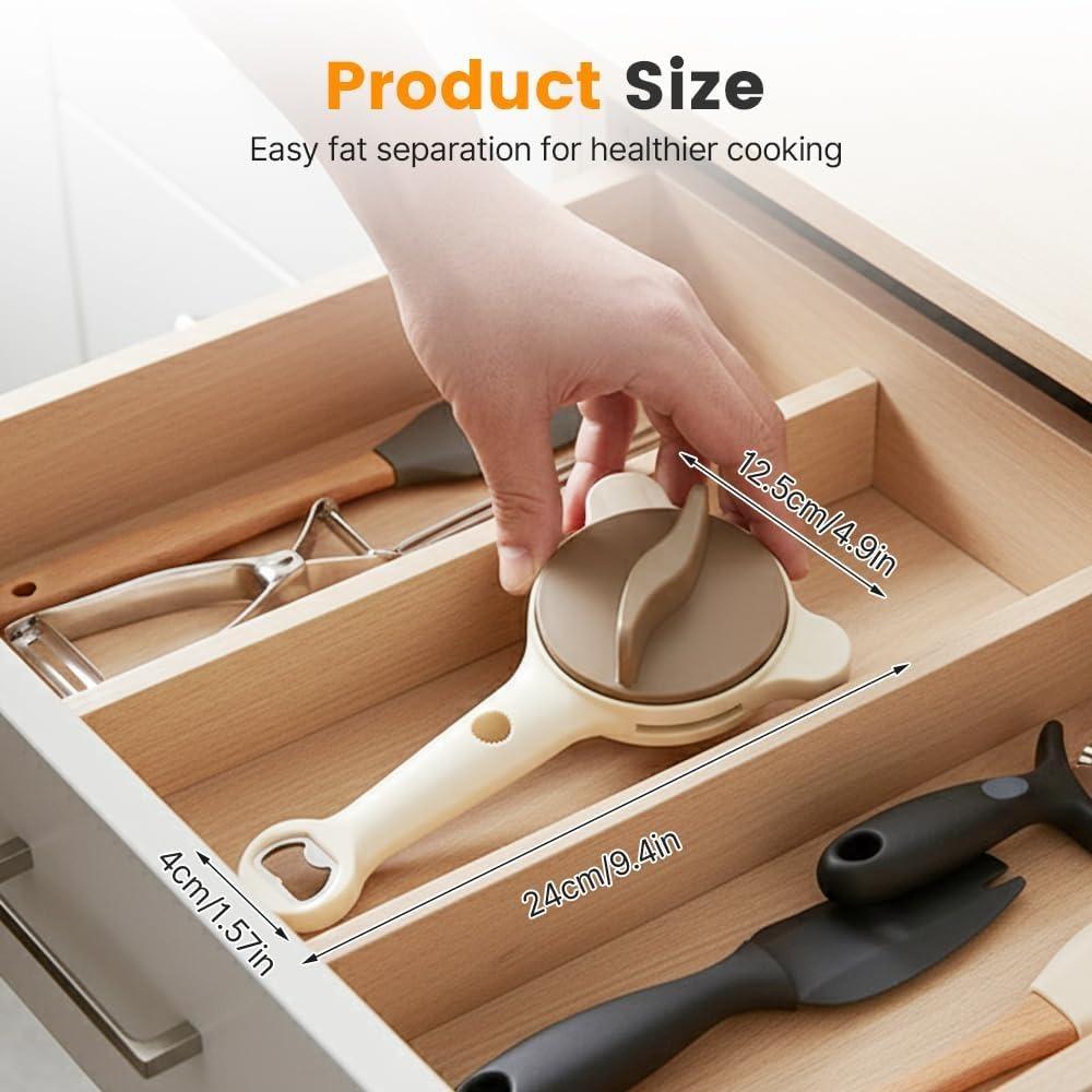 4-in-1 Can Opener, 2026 New Adjustable Stainless Steel Can and Bottle Opener, Suitable for People with Weak Hand Strength and the Elderly