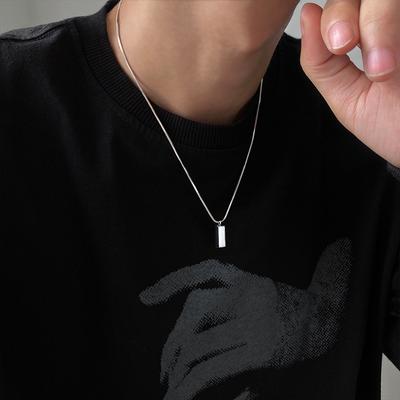 Creative Men Necklace Cool Geometric Necklace Clavicle Chain Boyfriend Gift