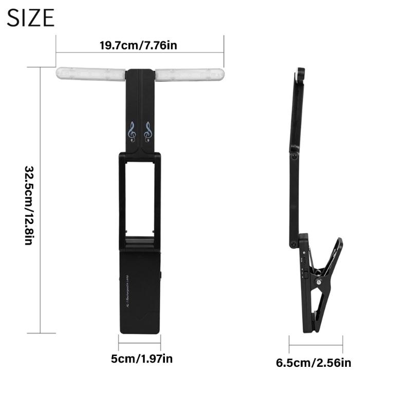 LED Clip On Music Stand Light Rechargeable Music Stand Lamp Portable LED Book Lights Piano Lights for Piano, Orchestra