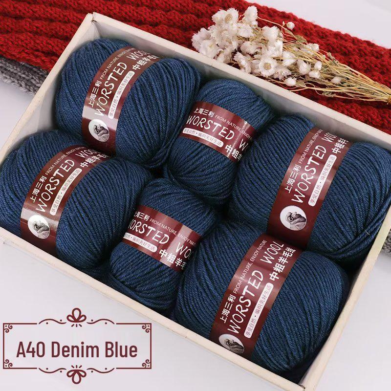 Sanli Wool Yarn 290: Medium Thick Knit Sweater, Scarf, and DIY Seat Cushion