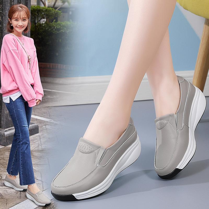 

Осенняя спортивная обувь женская платформа рокеры женская большой размер танкетка повседневная обувь для мамы 41