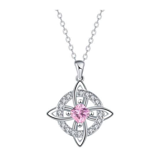 Celtic Knot Necklace Knot Witches Sparkling Celtic Birthstone Necklace Symbol Necklace Wiccan October