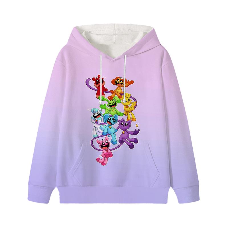 

Детские толстовки Smiling Critters Catnap Dogday для мальчиков и девочек, мультяшные аниме-свитшоты, топы, детские повседневные пуловеры, верхняя одежда, Sudadera 160 темно-синий