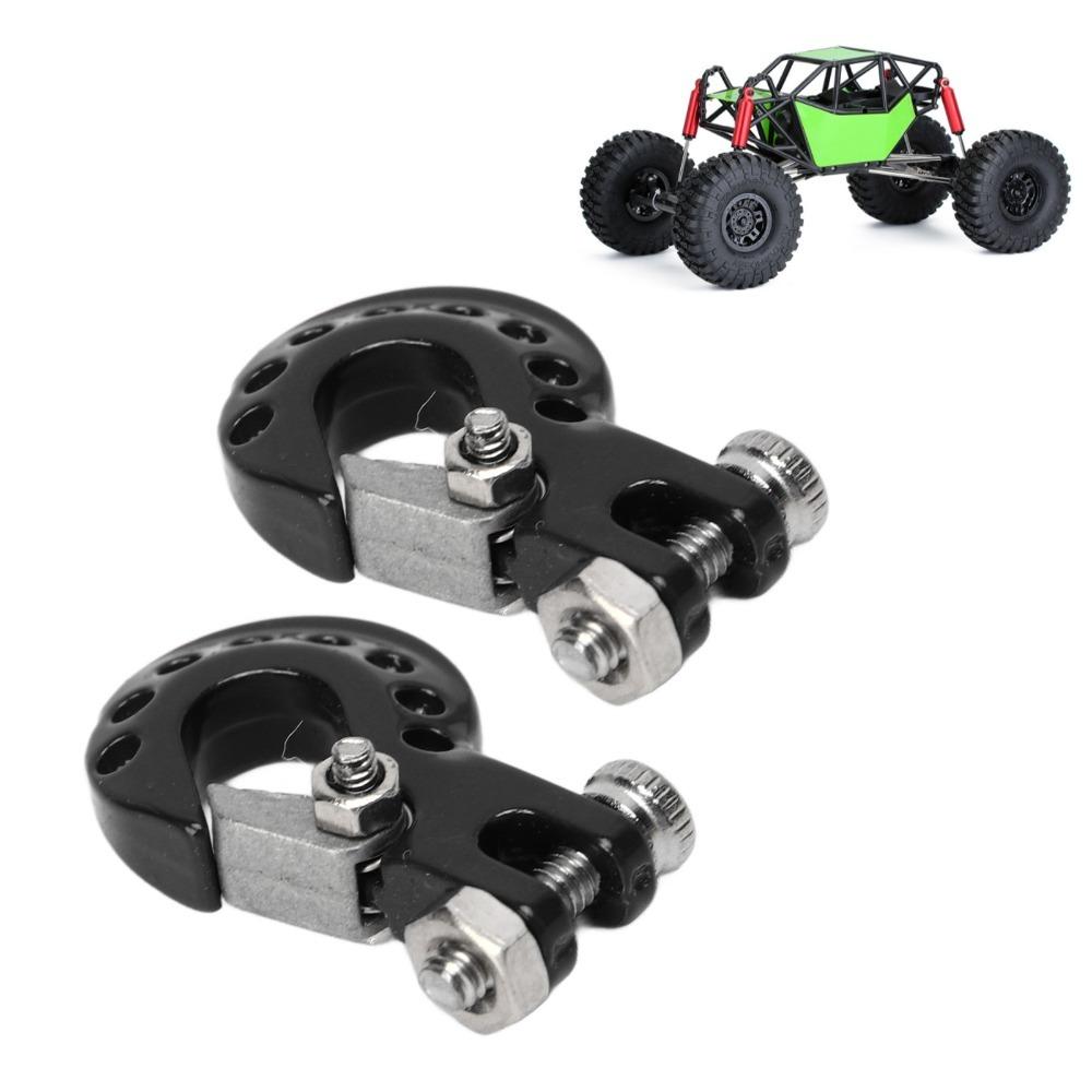 2Pcs 1/10 Scale Winch Trailer Hooks for SCX10/D90/D110/TF2/TRX4/Tamiya CC01 Climbing Car