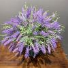 3pcs Artificial Lavender Flower Plant Purple 15.7in Realistic Faux Lavender Stems for Home Desks Tables Decor
