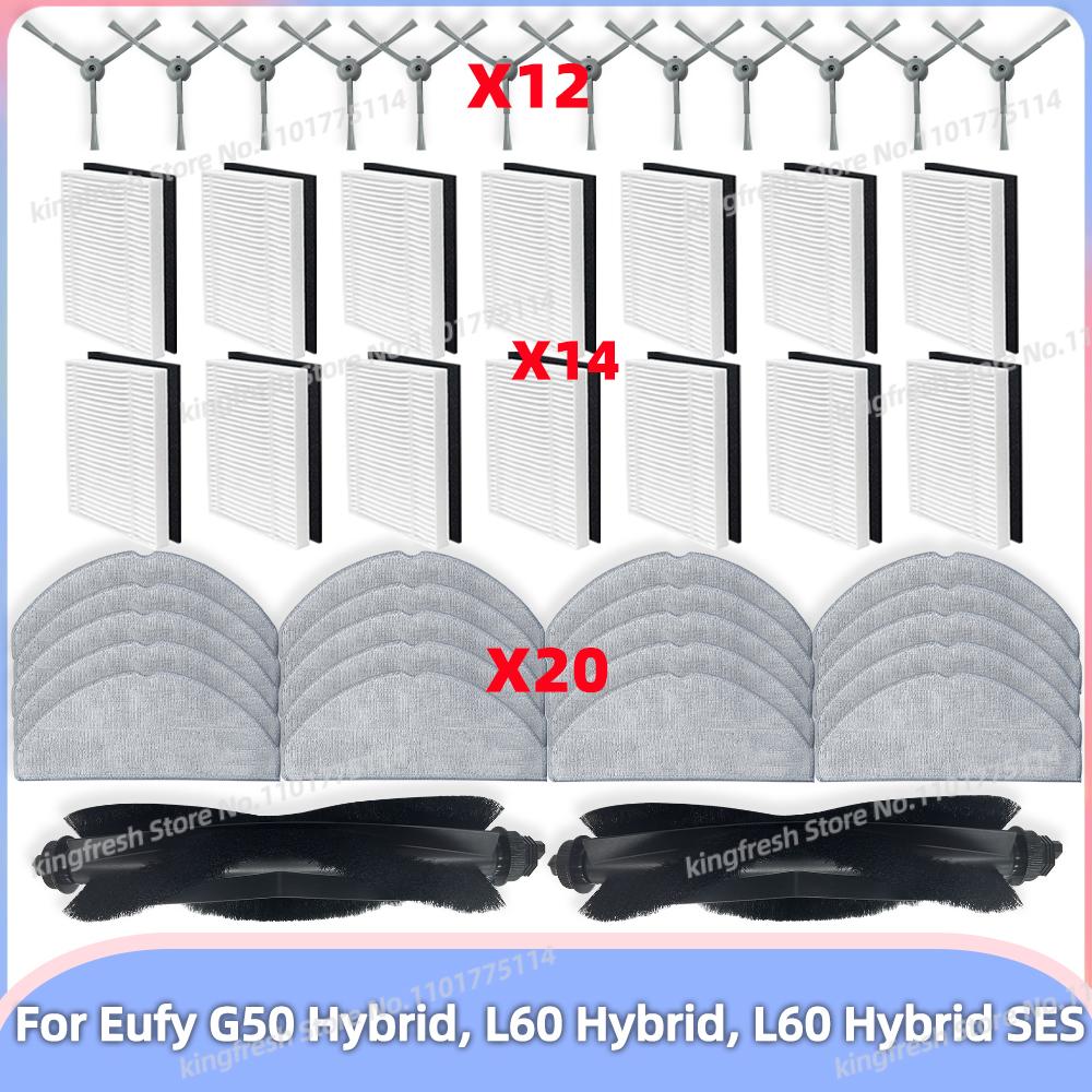 Fit For Eufy G50 Hybrid, L60 Hybrid / L60 Hybrid SES Vacuum Parts Roller Side Brush Hepa Filter Mop Cloth Dust Bag Accessories