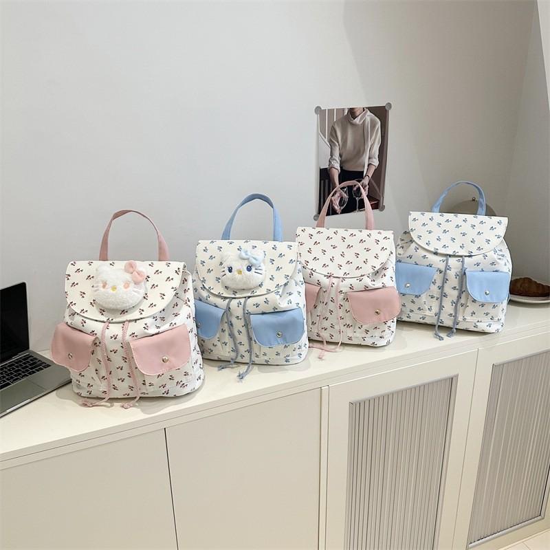 Trendy Simple Ladies Hello Kitty Floral Print Small Shoulder Bag With Special Material For Daily Use