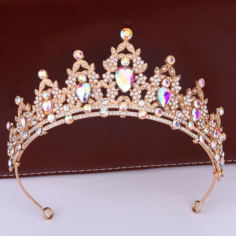 Bridal Crown Headdress Luxury Queen Hairband Wedding Alloy Rhinestone Hair Accessory Crown