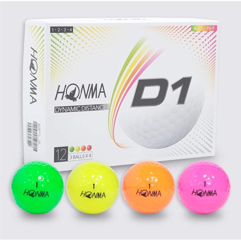 

Honma Golf (HONMA) D1 ball 1 dozen (12 pieces) BT2001L MC (Rainbow/FF/Men s)