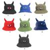 Knitted Cap Winter Warm Unisex Knitting Hat Devil Horns Single Eye Decorative Knit Hat for Adults Teens Gift