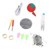 Sewing Pin Cushion Kit Cute Tomato Pin Cushion Glass Ball Head Pins Self Threading Needles Sewing Tool Set