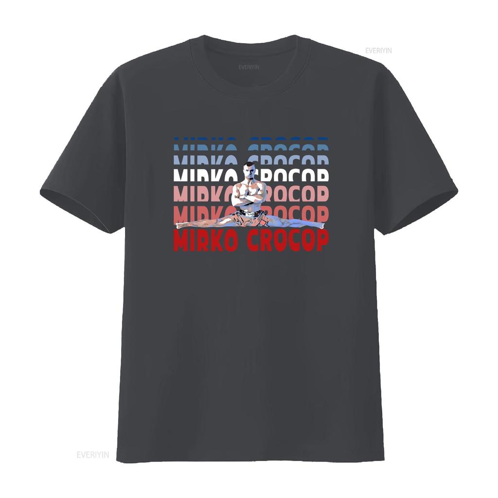 Zvonimir Mirko Crocop Logo Unisexs Black T Shirt Size S 5xl Stylish Design With Iconic Figure Print Vintage Homme
