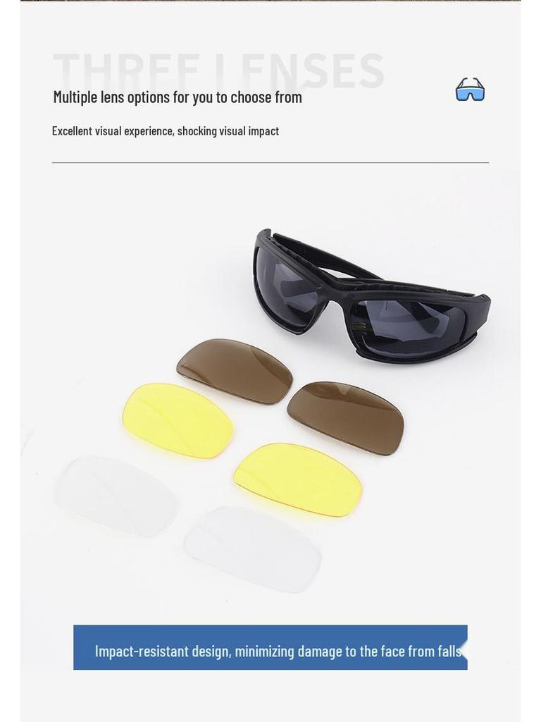 Polarized Tactical Goggles: Windproof, Sandproof, Impact-Resistant for CS Field, Shooting, or Motorcycle Riding