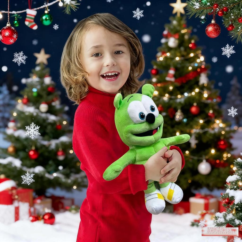 Ursulet De Plus Cantator I AM A GUMMY BEAR Singing Teddy Bear Plush Toy Christmas Gift for Kids 30cm Green
