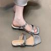 Women's 2026 Platform Open-Toe Summer Sandals – New Style Fashion Square-Toe Single Strap Commuting Slippers