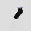 Plaid Ruffle Socks Women Japanese Fashion Black White Gray Short Socks Cotton Breathable Sweet Girl Lolita Kawaii Low Tube Socks