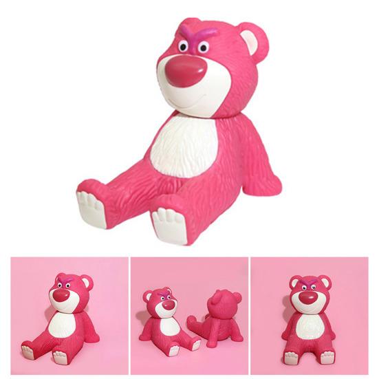 Suport adorabil pentru telefon cu urs de desene animate, culoare roz, suport stabil, suport pentru telefon mobil, ornament de decorare pentru birou