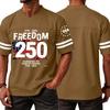 Casual V Neck Jersey Short Sleeve Sports T Shirt Celebrating 250 Years of Freedom 1776 2026 Lightweight Breathable Athletic Top