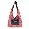 Casual commuter big bag women's 2025 new double-sided denim single shoulder underarm tote bag large capacity plaid bag