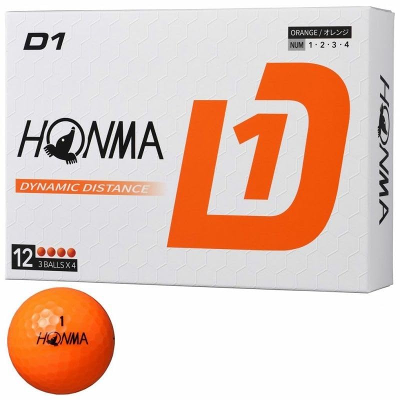 2 Dozen D1 HONMA Orange Golf Ball Honma Golf 2024 Honma Golf