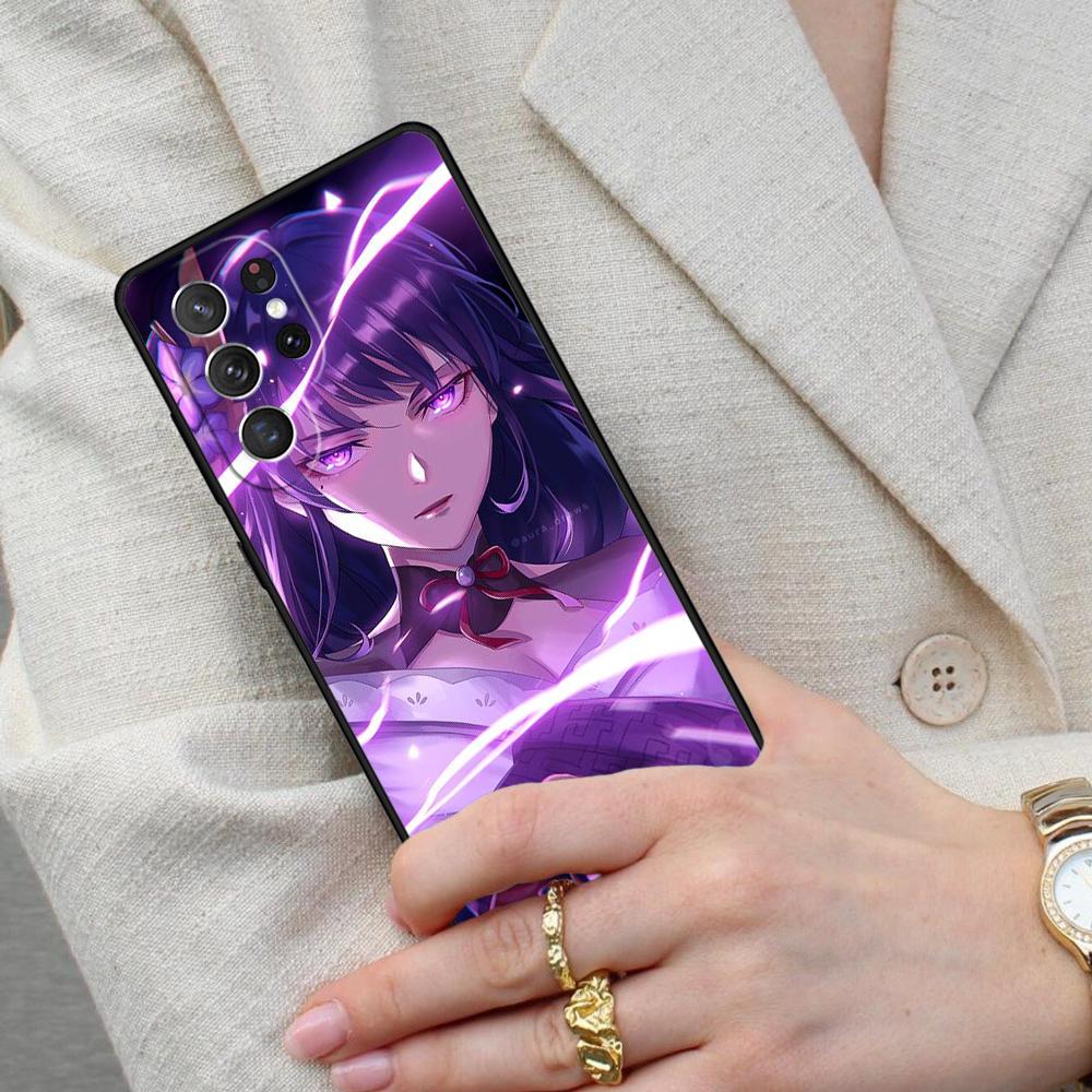 Raiden Shogun Genshin Impact Cell Phone Case for Samsung Galaxy S26 Ultra S25 S24 S23 S22 S21 S20 Note10 Cover