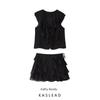 Kaslead New Women Clothes Western Style Fashion Laminated Decorative Shirts Skirt 8372079 8372080