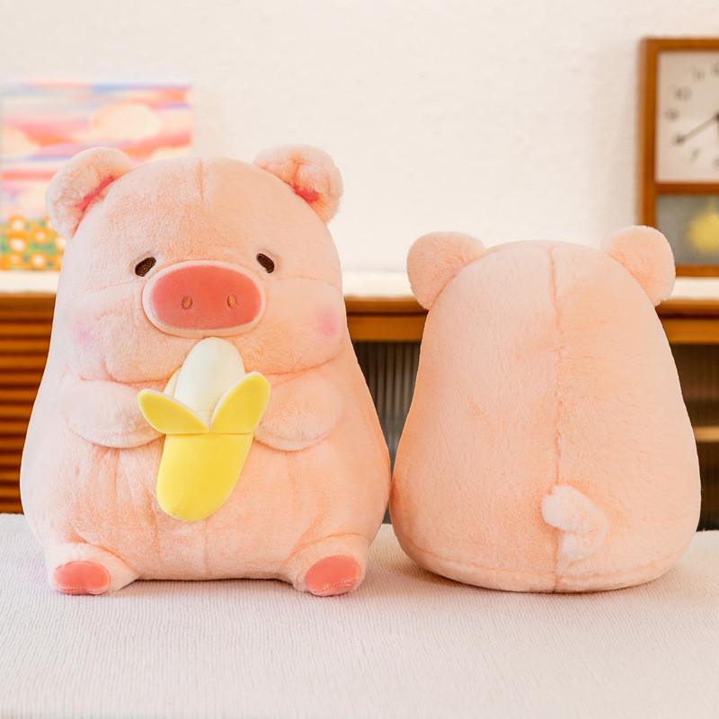 Adorable Lulu Pig Plush Toy Cute Banana Pig Stuffed Animal Pillow Soft Pp Cotton Cushion 50cm
